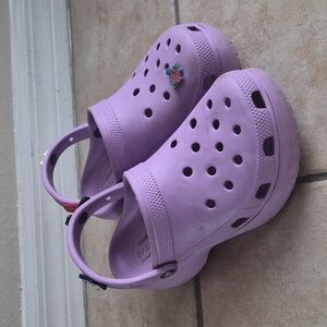 Ladies Purple Crocs Size 9
